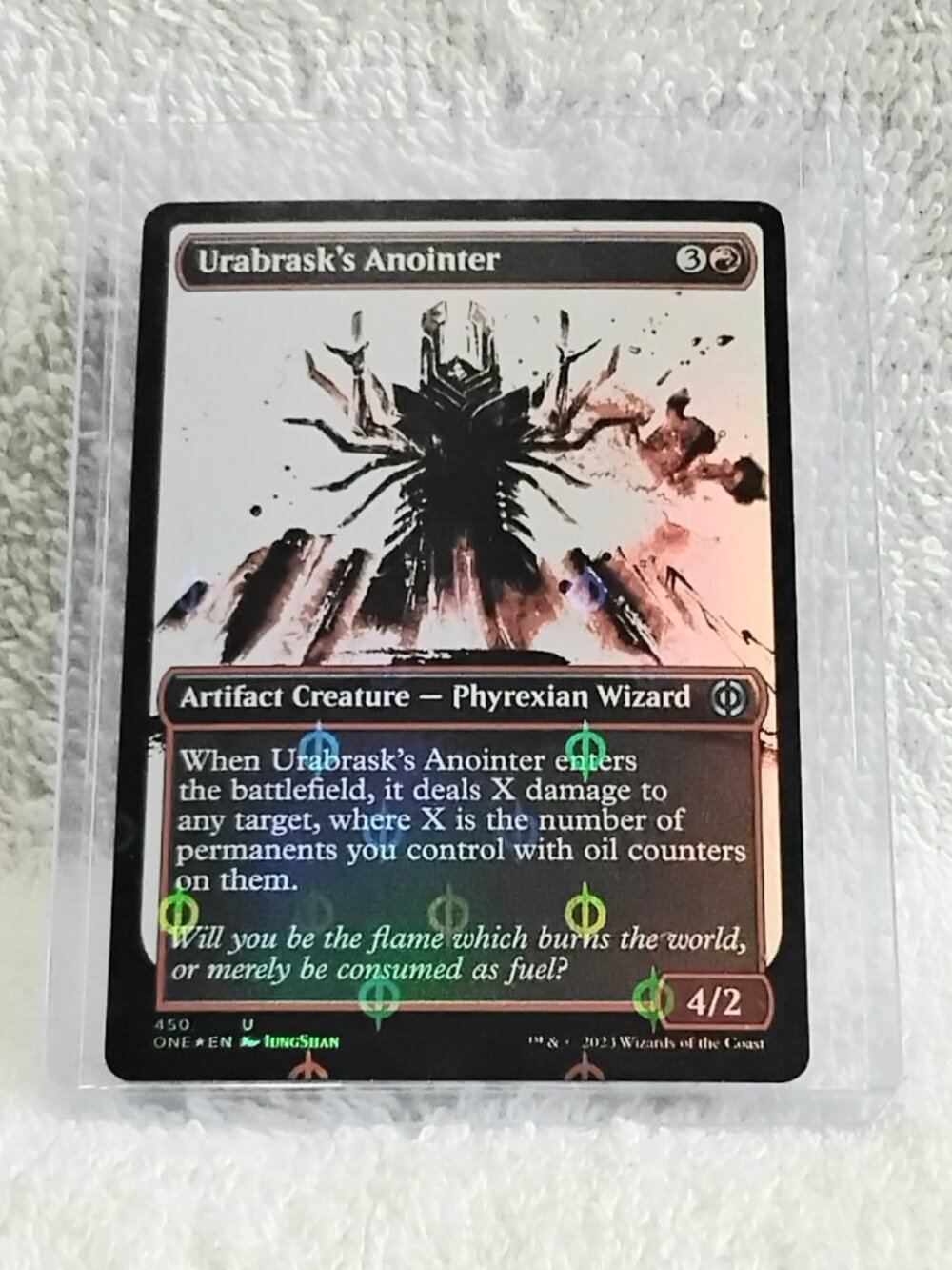 5/$20 Mint 2023 MTG Urabrask's Anointer UC Foil Card 450  Deckmaster!!